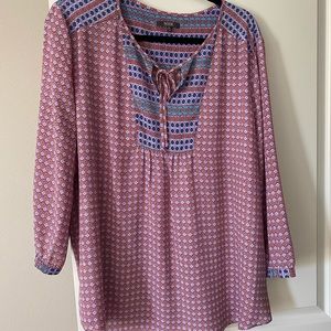 NYDJ 3/4 length sleeve blouse. Size XL